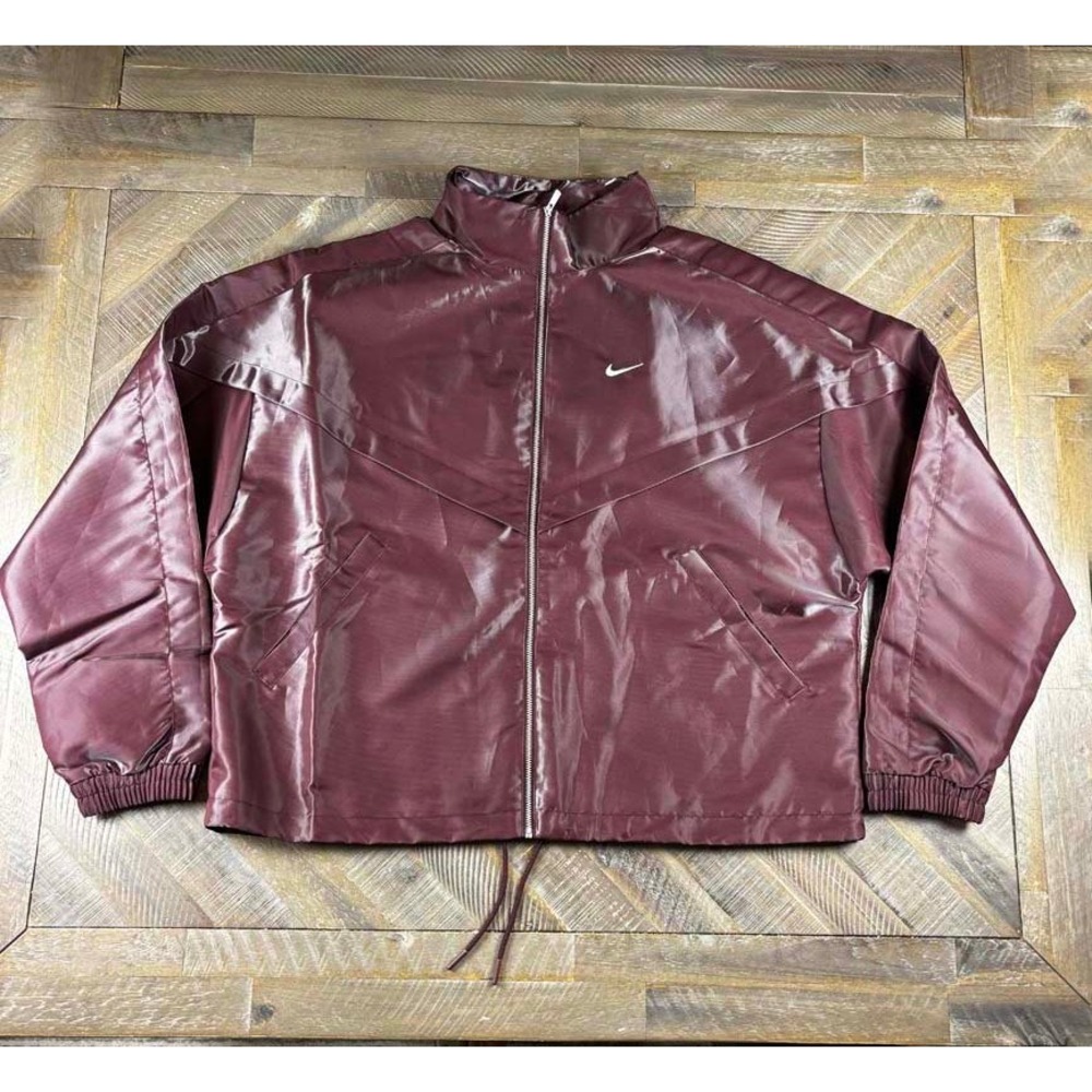 Nike Sportswear Womens Oversized Windrunner Jacket Burgundy HV2467-652 L NWT